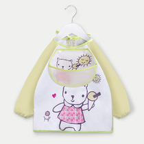 Childrens gown waterproof long sleeve anti-dressing baby eating clothes apron kindergarten bib protection anti-fouling and anti-dirt