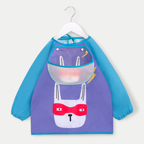 Childrens gown waterproof long sleeve anti-dressing baby eating clothes apron kindergarten children bib protection anti-fouling