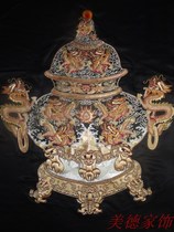 Guangdong Chaozhou Pure Handmade Embroidery Rare collection dor et dargent Kowloon Baoding