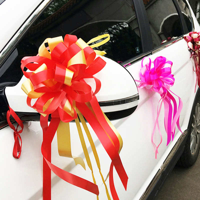 Manyuan Flower Gift Packaging Material Bow Knot Lazy Flower Easy-to-tie Large Two-color Lazy Lazy Flower 10 Pack