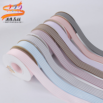High-grade single-sided thread stripe ribbon flower packaging material floral ribbon gift bouquet packaging stripe ribbon