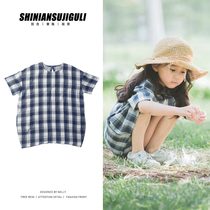 Girls  dresses Summer thin Western style parent-child dress Casual fashion tide childrens short-sleeved skirt