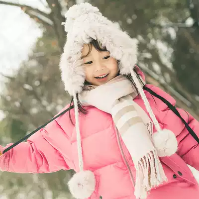 Children's hair hat children's hat children's autumn and winter hat rabbit hair hat real hair breathable warm fur hat