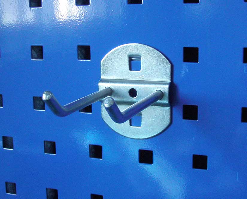 Square hole hanging plate Double hook Tool finishing double hook Workbench accessories Double hook Material rack Accessories hook