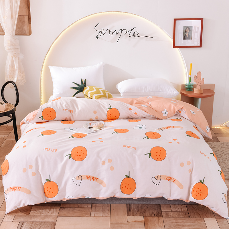 Quilt cover Single piece pure cotton 150x200 student dormitory single double person full quilt cover 200x230 three piece INS style