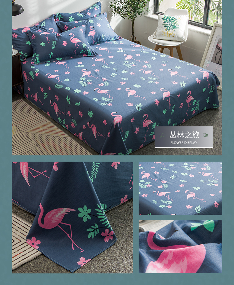 Một mảnh khăn trải giường cotton giường đơn ký túc xá 1.2m đúp 1,5 / 1,8 m 100% khăn trải giường cotton - Khăn trải giường ra giường