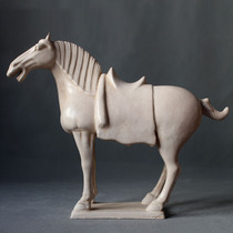 Tang Sancai Ceramics Horse Family Residence Ornament Swing Piece Crafts Gift White Mawang Chaeju Ancient Play Collection To Make Old Imitation Ancient Horse