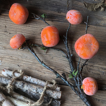 (Yan Lin) simulation of Persimmon branches have frost home furnishings persimmon fruit floor flower arrangement long branches persimmon fruit hanging branches large branches high branches