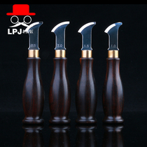 diy handmade leather edge holder leather press machine purple light sandalwood edge line device iron edge press slot holder arch