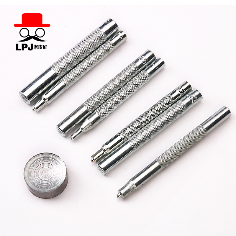 Four-in-one buckle mounting rod Mounting tool Hand knock punch snap button mother buckle Clothes snap button Mounting rod Manual DIY