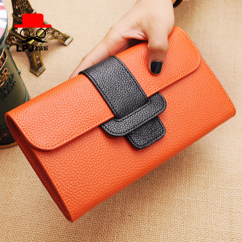 Version Drawings YKL-148 Ladies Hand Grab Bag Clip Bag Italics Type Bull Leather Cardboard Drawings Good Looking Version