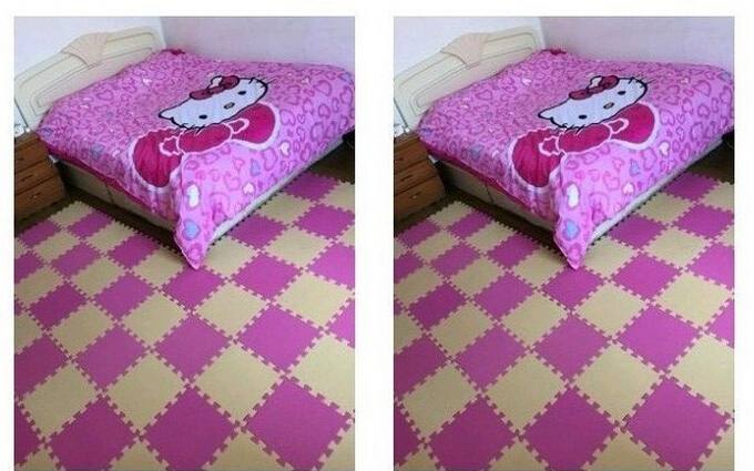 [36 miếng] eva bé bò mat trẻ em câu đố bọt 60x60 khâu thảm dày thảm xốp xpe