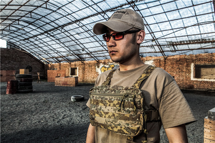 TMC2471-BL Chest Front Finishing Pack Double Shoulder Bag Pencott Badlands American Imported Fabric