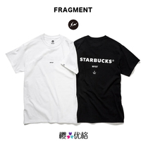 Japan Starbucks 2020 Fujiwara Hiroshi FRAGMENT Shibuya MYST limited black and white short sleeve t-shirt