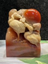 Laos Stone Songhe Year-long Printing Seal Crystal Water Cave Fine Seal Collection Crafts