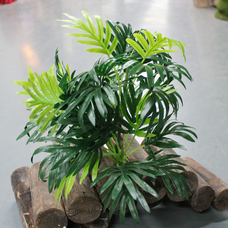 Emulated small loose tail leaf single branch to decorate mini-green plant with beam-tail sunflower-tailed sunflower-pocket coconut table wall decoration mini green plant