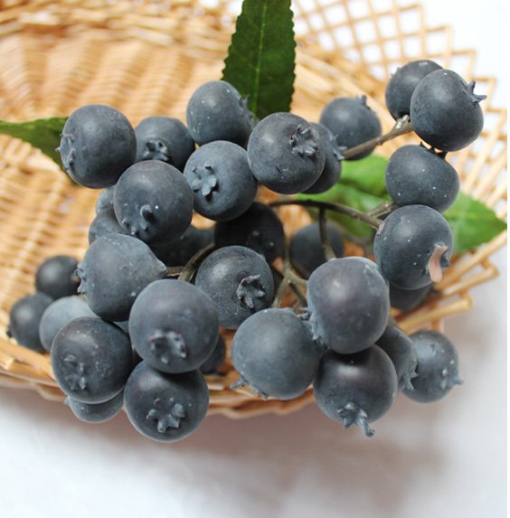 Simulation blueberry fruit model props blueberry model photography props preschool accessories blueberry string
