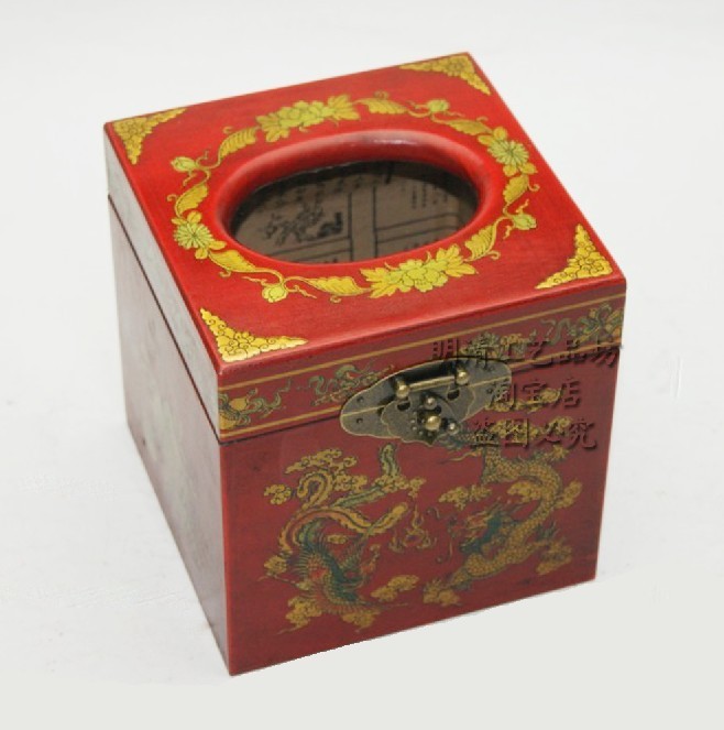 Antique Paper Towel Box Wooden Tissue Box Square Tissue Box Traditional Retro Creative Paper Towel Box Retro Napkins Box