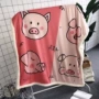 Pig cashmere flannel chăn Miffy chăn in ấn kỹ thuật số giải trí nap chăn mền khăn choàng ký túc xá - Ném / Chăn chăn nhung tuyết