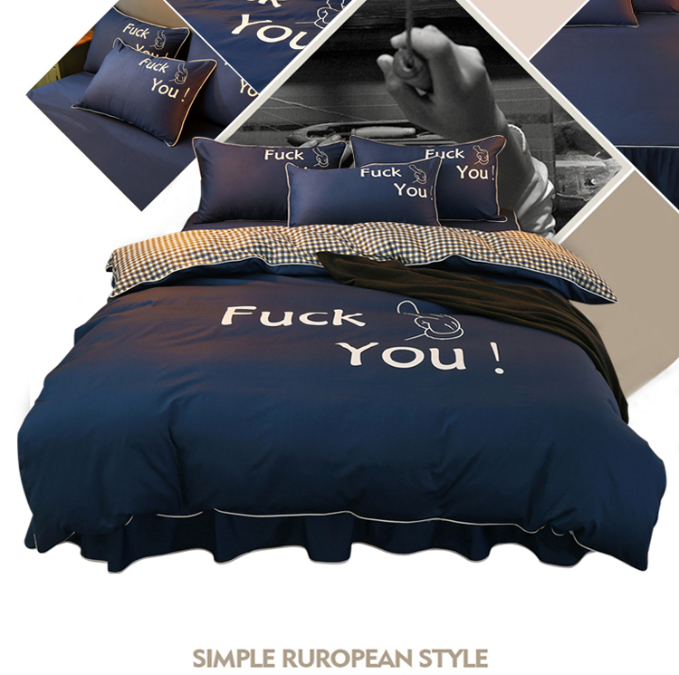 Winter giường bông gia đình giường váy bốn đơn giản rắn màu bông bông giường bedspread bộ phong cách 1.5m1.8m mét - Váy Petti drap giường có viền