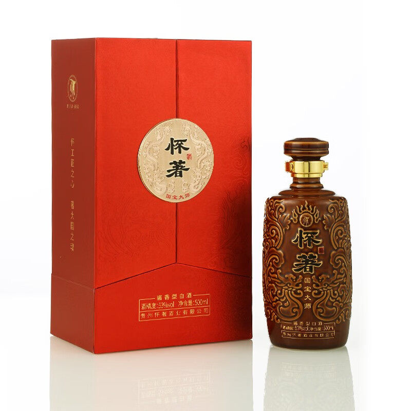 怀著白酒贵州茅台镇53度酱香型怀著国宝大师500ml 单支礼盒评价- 淘宝网