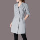 2024 Early Spring Windbreaker New Women's Style Slim Solid Color Suit Collar Windbreaker Medium Long Casual Thin Jacket