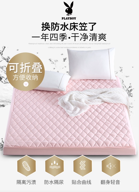 Giường không thấm nước Playboy vỏ giường màu đơn mảnh Tấm bảo vệ Simmons bao gồm tất cả giường có thể tháo rời bao gồm - Trang bị Covers Mẫu ga phủ giường