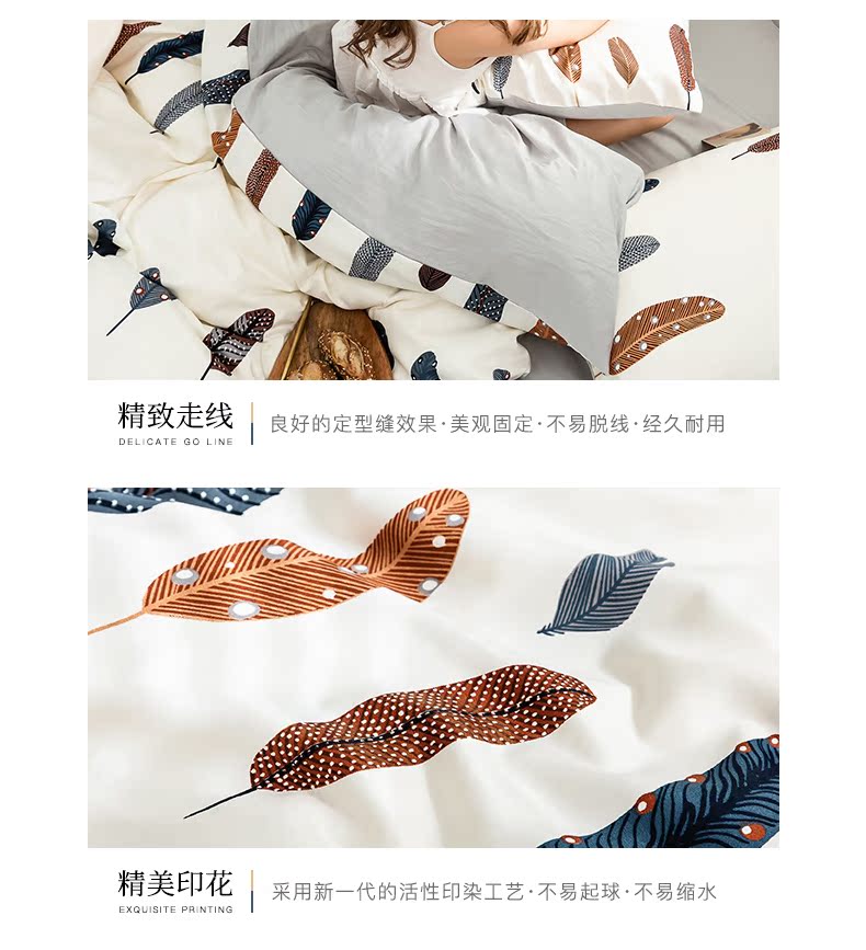 Playboy Washed quilted Ký túc xá sinh viên Đôi mùa xuân và mùa thu mùa hè Trẻ em Net Red Ký túc xá đơn Cover - Quilt Covers chăn mền giá rẻ
