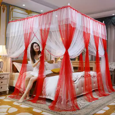 Palace floor bracket mosquito net three-door double-layer tent yarn 1 8m bed 1 5 pattern account 2 0 double household mosquito cover