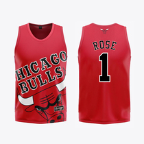 Basketball uniform single coat male bull No. 23 Jordan Ross Jersey sports quick-dry training vest bf wind loose