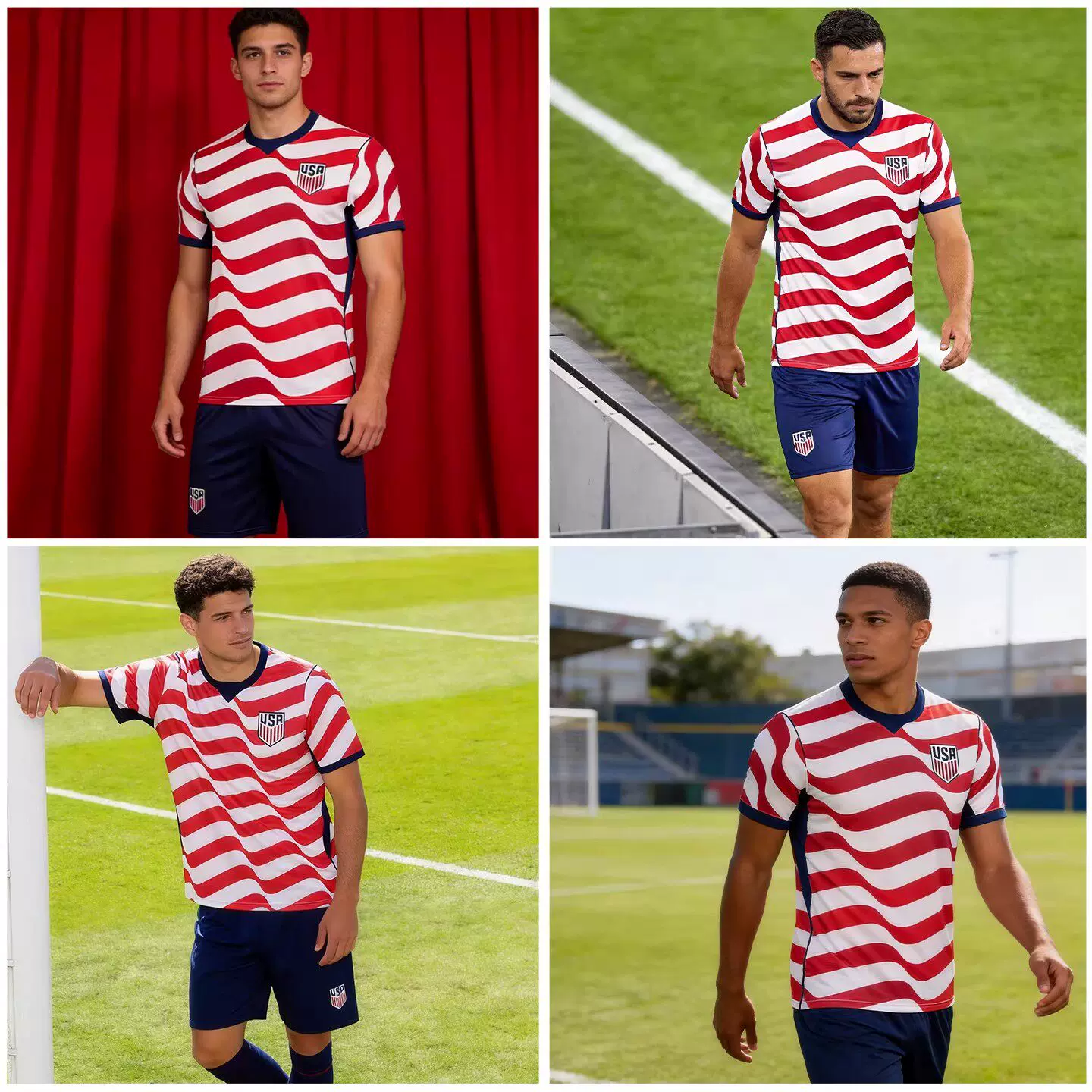 2026 сборная Соединенных Штатов Customized World United States, Canada and Mexico Home и Away футбольные формы формы команды Пулисич Адамс