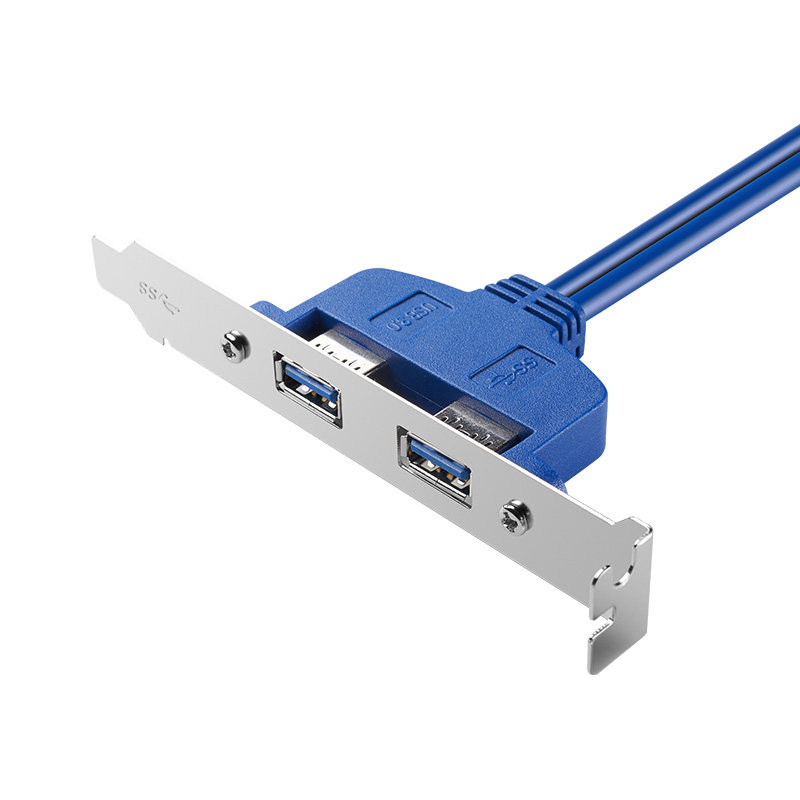 Computer case rear PCI bezel USB3 0 20PIN connector 2 * USB3 0 dual connector copper wire 0 5M