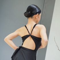 SOFTCHEN BLINGC Latin Dance Top Women Womens Back Cross Sling Hoop with Chest Padded 137