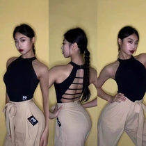 MVP new Latin dance suit halter top beautiful backless gymnastics suit with chest pads and bottoms practice suit professional