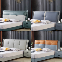 Solid wood headboard soft bag backrest Simple modern floor light luxury Single headboard custom technology cloth headboard soft bag