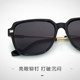 Korean Style Celebrity Trendy Hong Kong Style Retro Square Frame Face-Slimming Street Style Sunglasses for Men and Women, Yellow and Tea-Colored Sunglasses
