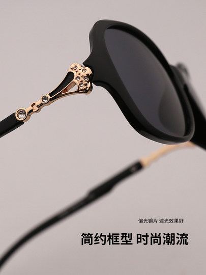 2025 New Sunglasses European and American Trendy Fashion Sunglasses for Women Korean Style Retro Small Frame Polarized Elegant and Unique Front