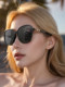 2025 new fish-shaped slimming sunglasses for women, anti-UV sunshade sunglasses for driving, polarized glasses trend