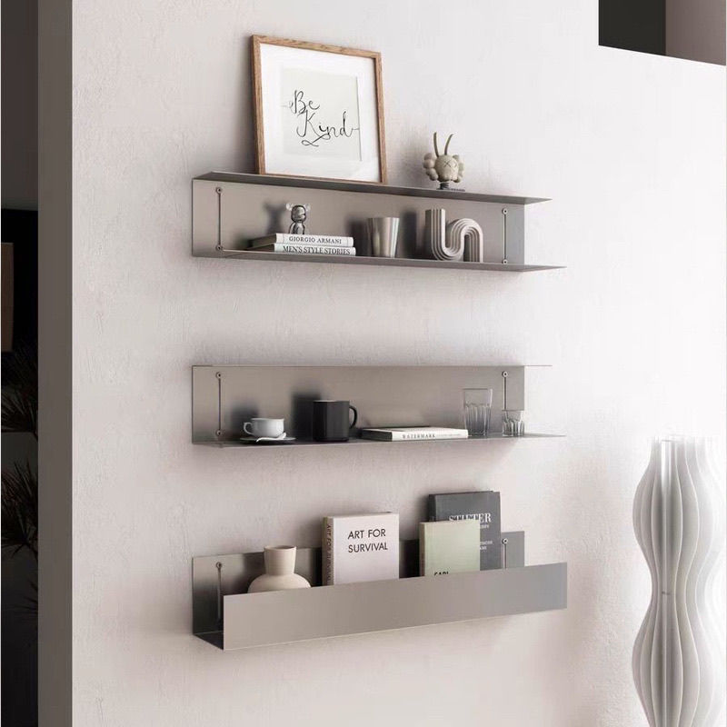 Stainless Steel I-Shaped Shelf, Wall-Mounted Multi-Layer Display Rack, Wall Decoration Display Rack Stainless Steel I-Shaped Shelf, Wall-Mounted Multi-Layer Display Rack, Wall Decoration Display Rack