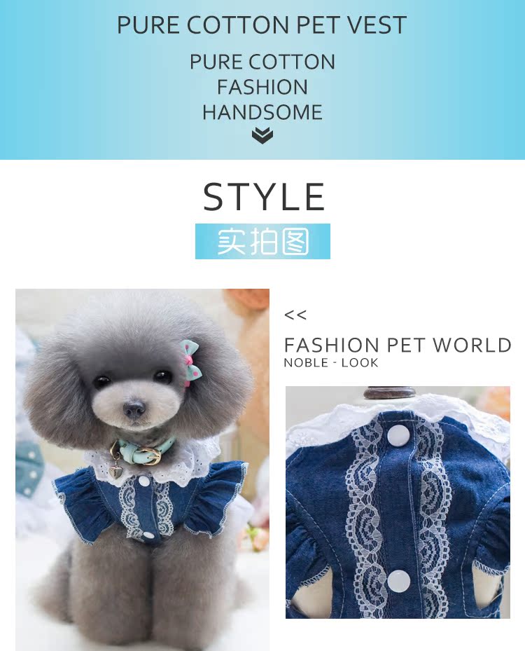 Pet váy con chó Teddy Bomei hơn gấu VIP con chó nhỏ công chúa váy con chó váy váy - Quần áo & phụ kiện thú cưng áo lân cho cún