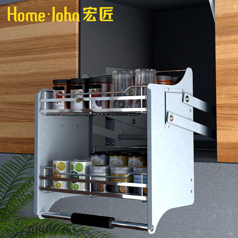 Lift basket / kitchen hanging cabinet upper and downhill pull down the basket pull cabinet dampened blue