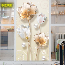 Window glass sticker anti-peep blackout toilet sliding door sticker bathroom anti-clear toilet anti-light wardrobe sticker