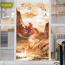 Self-adhesive glass sticker wall sticker porch corridor decorative painting self-adhesive 3d three-dimensional mural painting landscape painting feng shui painting