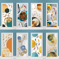 Living room Jiuyu Tuxuan Guan Guan Paste Painting Whole Self-Adhesive Decoration Cover Ugly Glass Wardrobe Old Door House Door Mirror Door stickers