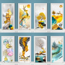 Nordic bedroom door sticker whole self-adhesive wall sticker living room mirror sticker wardrobe decoration bathroom waterproof