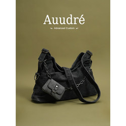 Auudre Simple Casual Denim Large-Capacity Shoulder Underarm Bag Women's 2026 New Commuter Crossbody Bag
