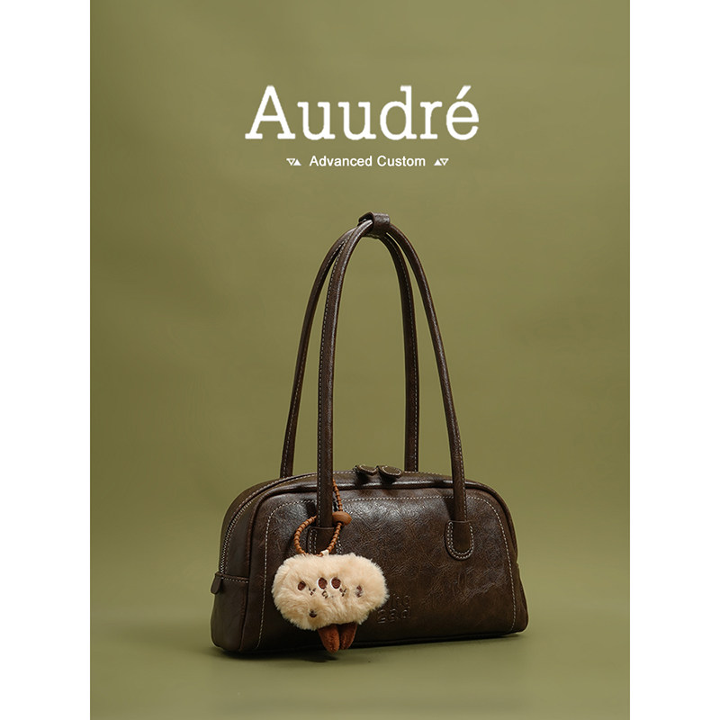 Осенняя ретро-сумка большой емкости на одно плечо, женская сумка для боулинга, новинка 2025 года, весенне-летняя сумка для пригородных поездок