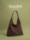 Auudre Simple Retro Large-Capacity Shoulder Bag for Women 2026 New Summer Versatile Work Commute Tote Bag