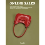 Красная портативная небольшая сумка, сумка через плечо, летняя сумка на одно плечо