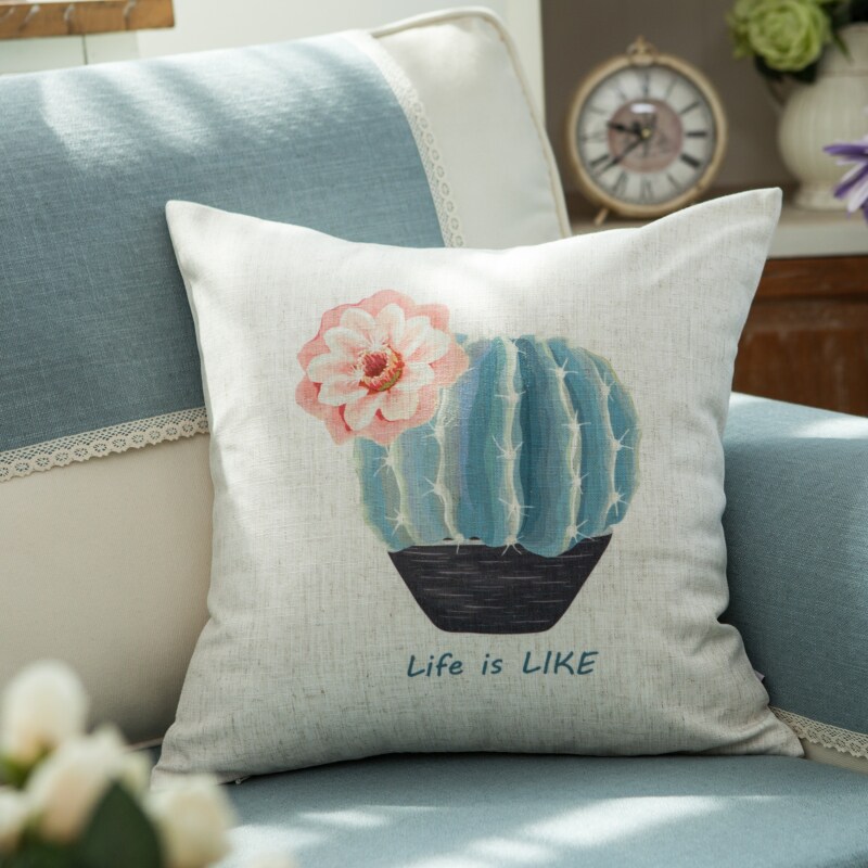 Original brand double-sided sofa headrest backrest cushion cushion pillowcase coreless home fabric cotton linen Nordic
